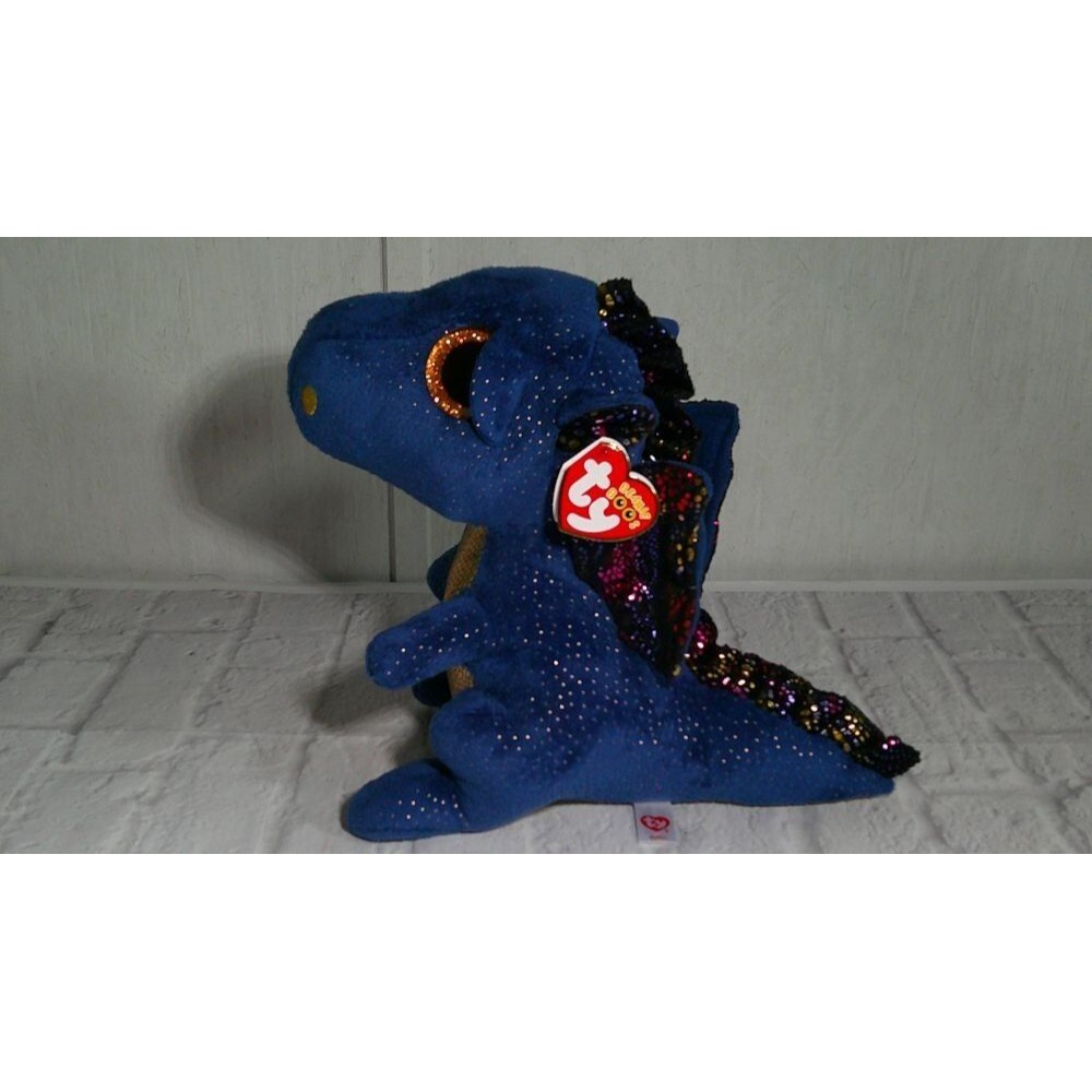 Ty Beanie Boos Saffire Dragon Plush Stuffed Animal 9" Blue With Tags